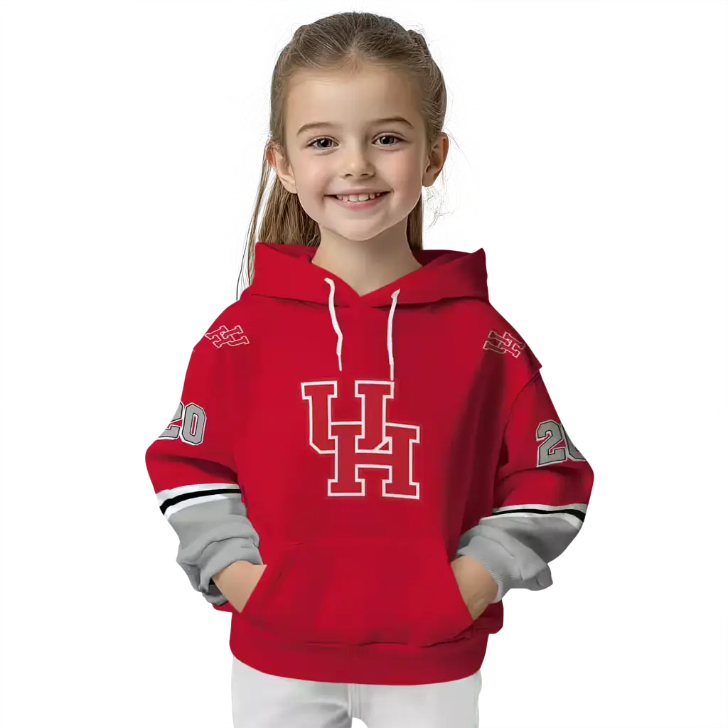 customized houston cougars striped sleeves red hoodie top rated customized houston cougars striped sleeves red hoodie top rated