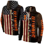 customized illinois fighting illini american pride hoodie best selling