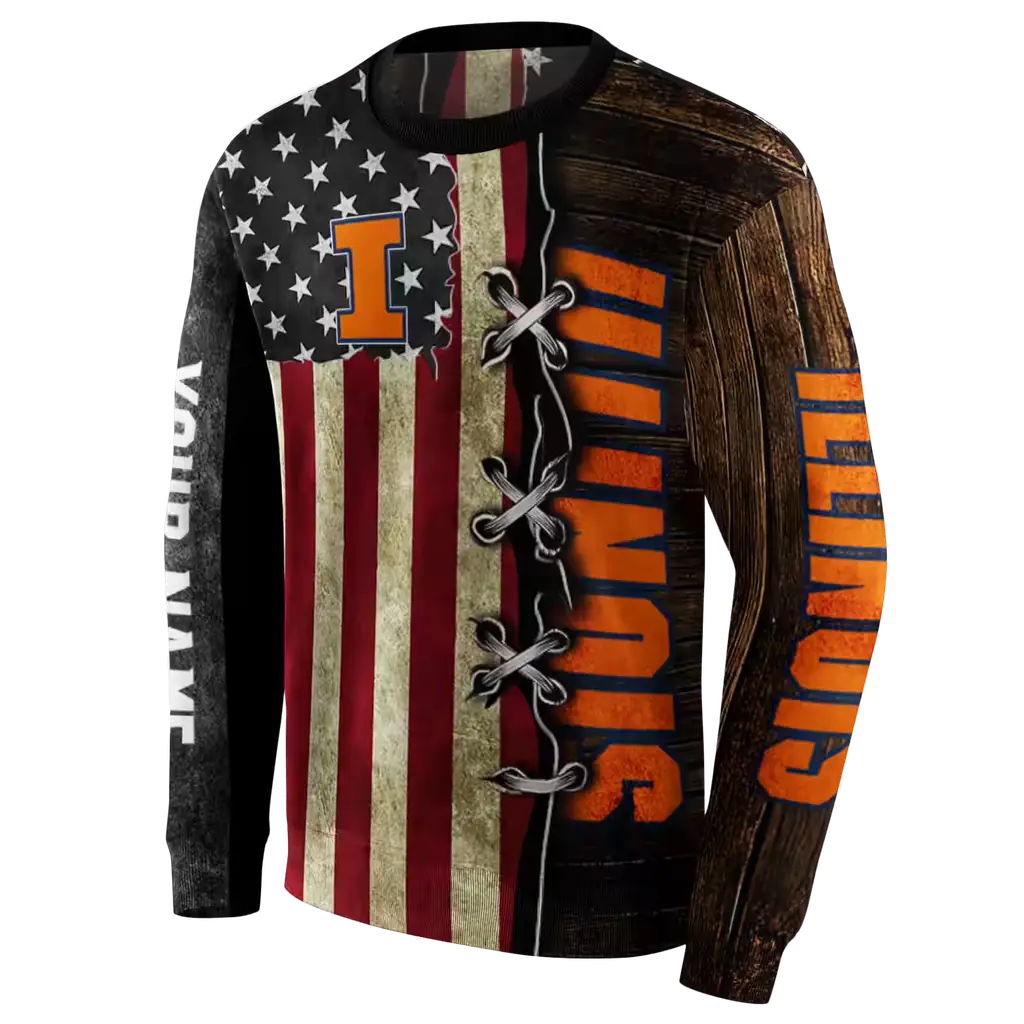customized illinois fighting illini american pride hoodie new arrival customized illinois fighting illini american pride hoodie new arrival