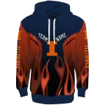 customized illinois fighting illini flame design blue hoodie best selling