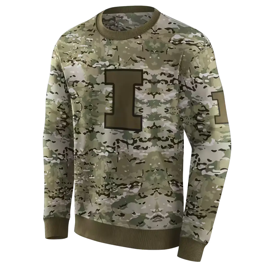 customized illinois fighting illini military style hoodie new arrival customized illinois fighting illini military style hoodie new arrival