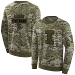 customized illinois fighting illini military style hoodie best selling