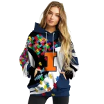 customized illinois fighting illini puzzle pieces blue hoodie best selling