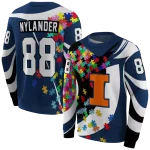 customized illinois fighting illini puzzle pieces blue hoodie best selling