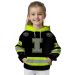 customized illinois fighting illini safety motif black neon green hoodie best selling