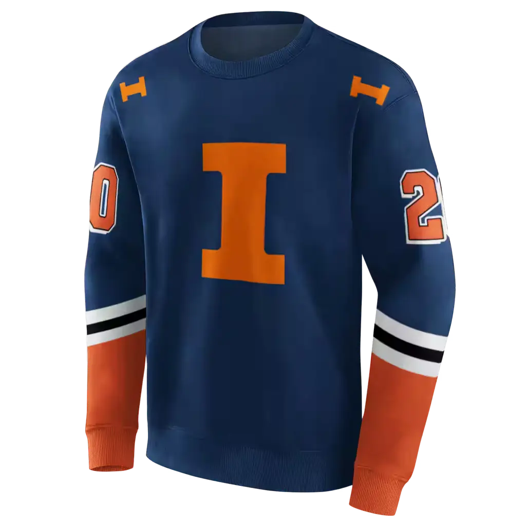 customized illinois fighting illini striped sleeves blue hoodie new arrival customized illinois fighting illini striped sleeves blue hoodie new arrival