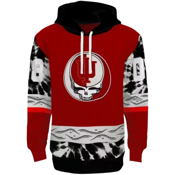 customized indiana hoosiers grateful vibes red hoodie best selling