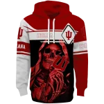 customized indiana hoosiers grim reaper red black hoodie best selling