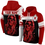 customized indiana hoosiers grim reaper red black hoodie best selling
