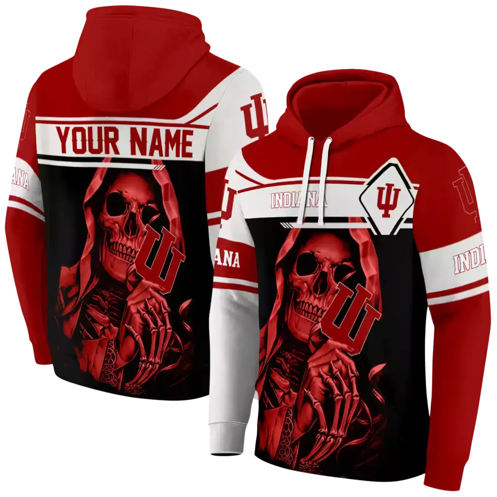 customized indiana hoosiers grim reaper red black hoodie fashion forward customized indiana hoosiers grim reaper red black hoodie fashion forward
