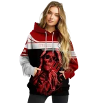 customized indiana hoosiers grim reaper red black hoodie best selling