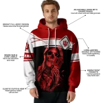 customized indiana hoosiers grim reaper red black hoodie best selling