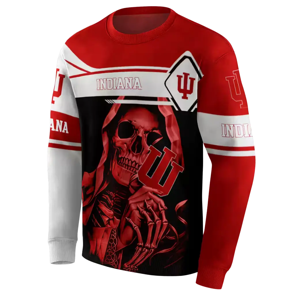customized indiana hoosiers grim reaper red black hoodie new arrival customized indiana hoosiers grim reaper red black hoodie new arrival