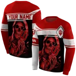customized indiana hoosiers grim reaper red black hoodie best selling