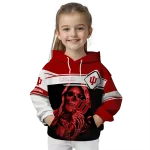 customized indiana hoosiers grim reaper red black hoodie best selling