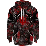customized indiana hoosiers hunting theme red black hoodie best selling