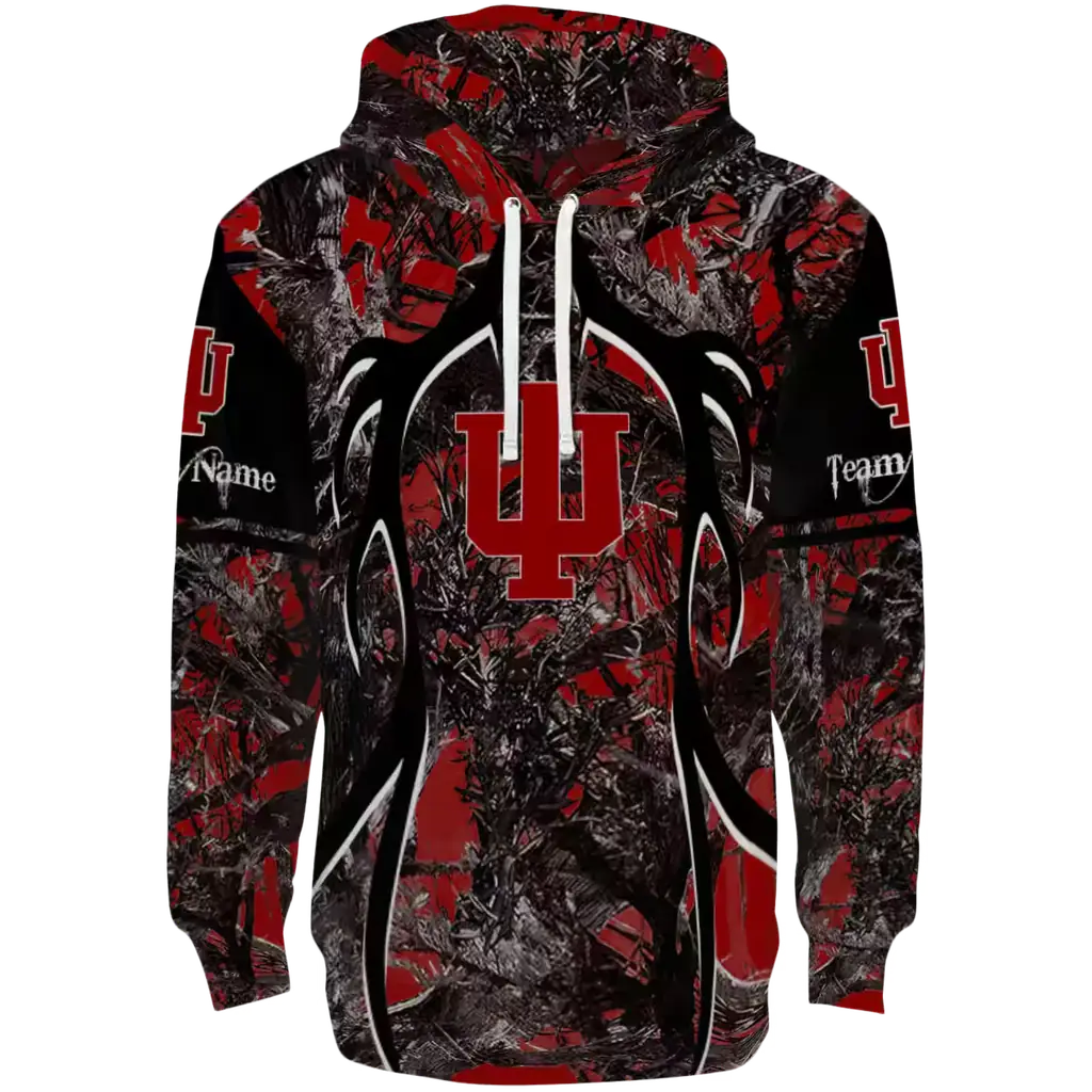 customized indiana hoosiers hunting theme red black hoodie best selling customized indiana hoosiers hunting theme red black hoodie best selling