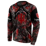 customized indiana hoosiers hunting theme red black hoodie best selling