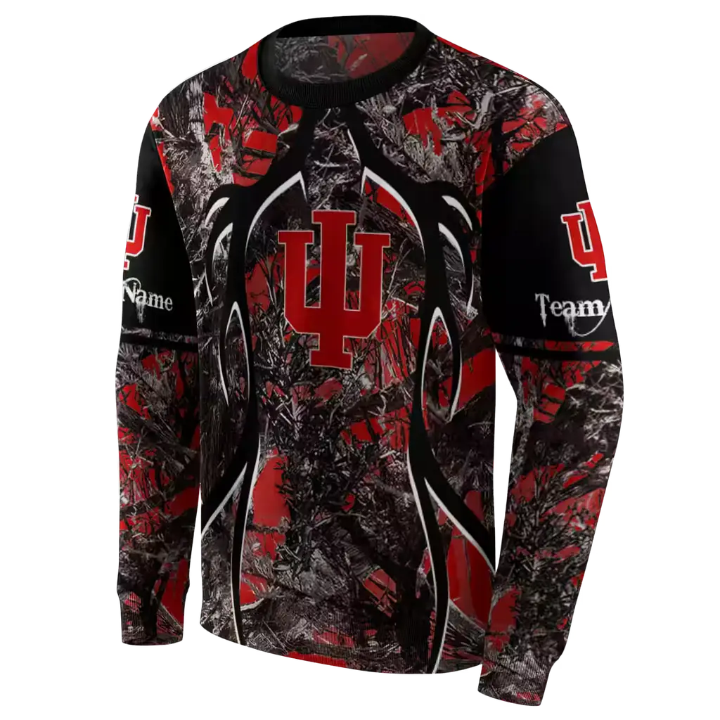 customized indiana hoosiers hunting theme red black hoodie new arrival customized indiana hoosiers hunting theme red black hoodie new arrival