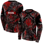 customized indiana hoosiers hunting theme red black hoodie best selling
