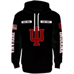 customized indiana hoosiers punisher skull black hoodie best selling