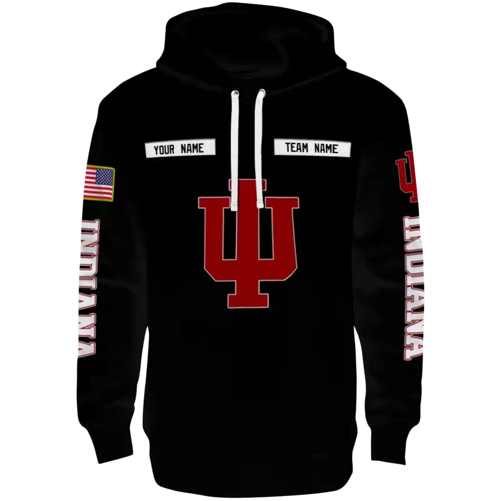 customized indiana hoosiers punisher skull black hoodie best selling customized indiana hoosiers punisher skull black hoodie best selling