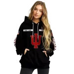 customized indiana hoosiers punisher skull black hoodie best selling