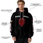 customized indiana hoosiers punisher skull black hoodie best selling