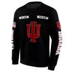 customized indiana hoosiers punisher skull black hoodie best selling