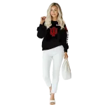 customized indiana hoosiers punisher skull black hoodie best selling