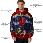 customized indiana hoosiers spongebob patrick star red navy hoodie best selling