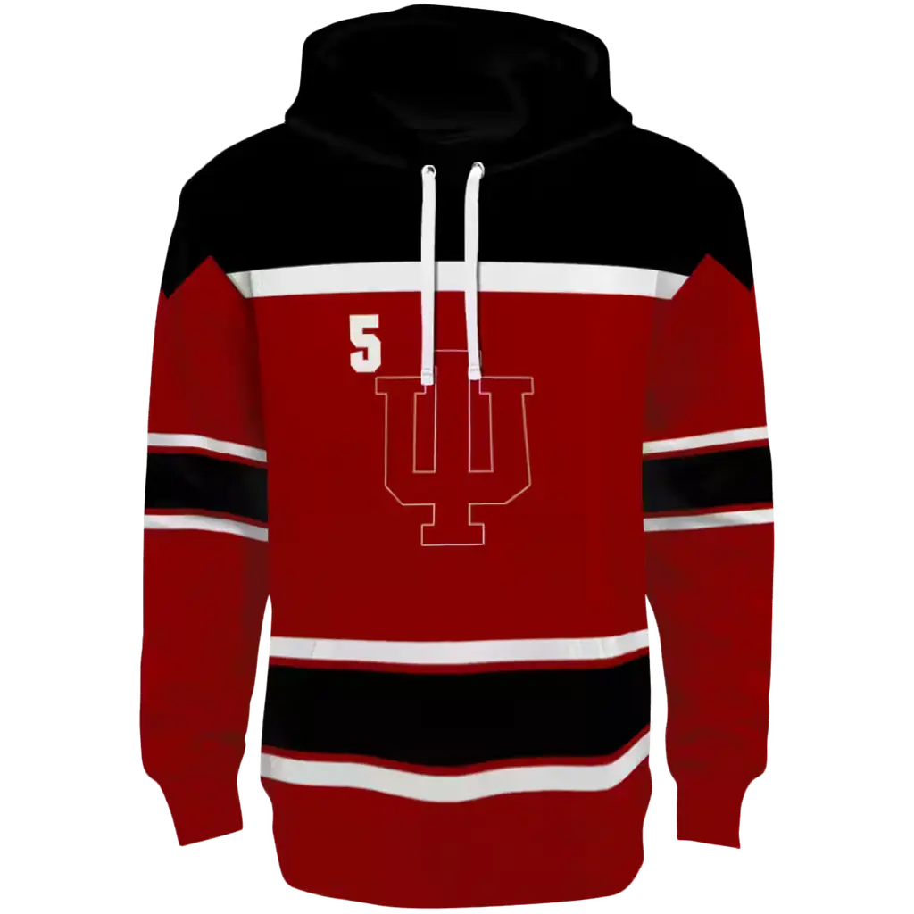 customized indiana hoosiers striped pattern red hoodie best selling customized indiana hoosiers striped pattern red hoodie best selling