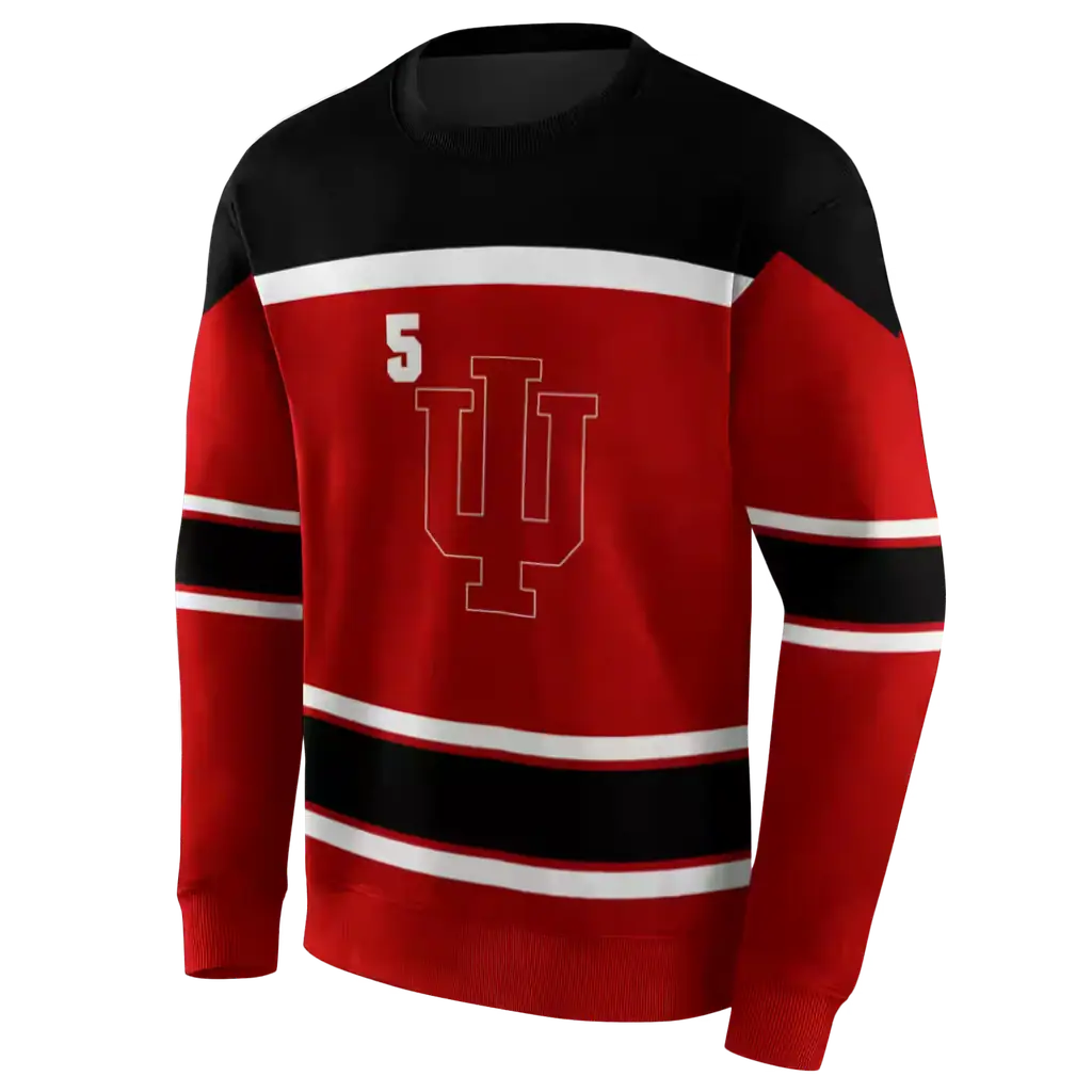 customized indiana hoosiers striped pattern red hoodie new arrival customized indiana hoosiers striped pattern red hoodie new arrival