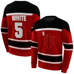 customized indiana hoosiers striped pattern red hoodie best selling