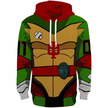 customized indiana hoosiers superhero armor red green hoodie best selling