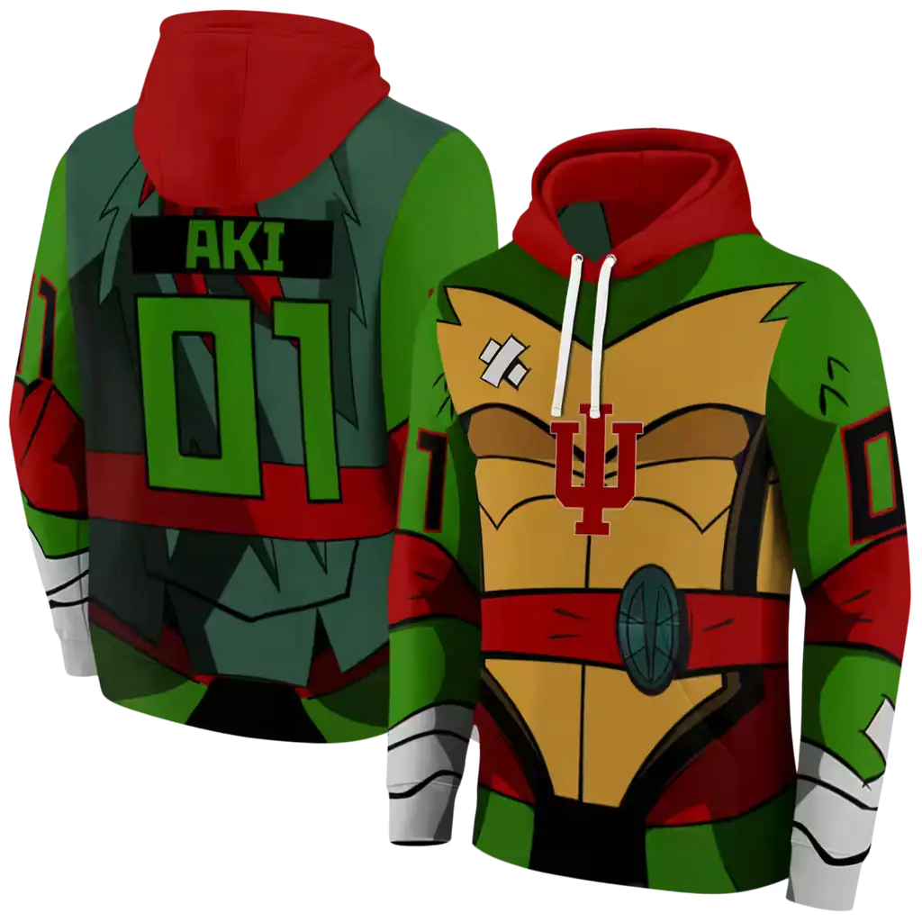customized indiana hoosiers superhero armor red green hoodie fashion forward customized indiana hoosiers superhero armor red green hoodie fashion forward