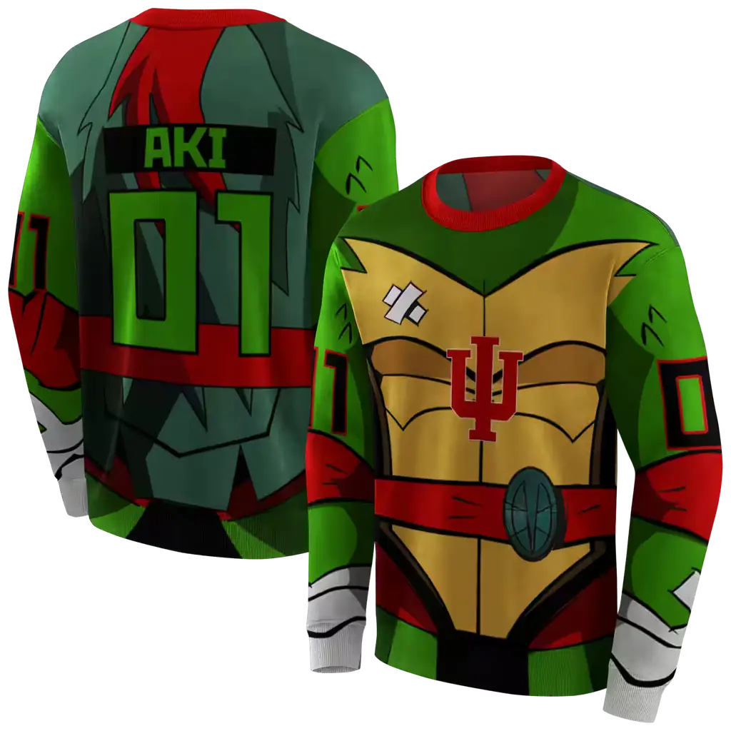 customized indiana hoosiers superhero armor red green hoodie premium grade customized indiana hoosiers superhero armor red green hoodie premium grade