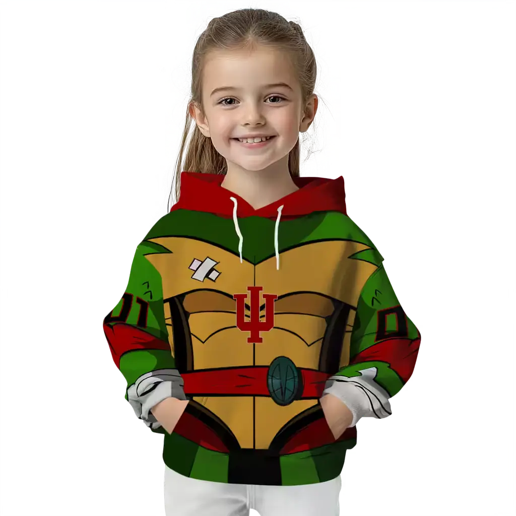 customized indiana hoosiers superhero armor red green hoodie top rated customized indiana hoosiers superhero armor red green hoodie top rated