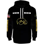 customized iowa hawkeyes punisher skull black hoodie best selling