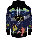 customized iowa hawkeyes spongebob patrick star black navy hoodie best selling
