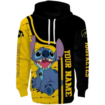 customized iowa hawkeyes stitch black hoodie best selling