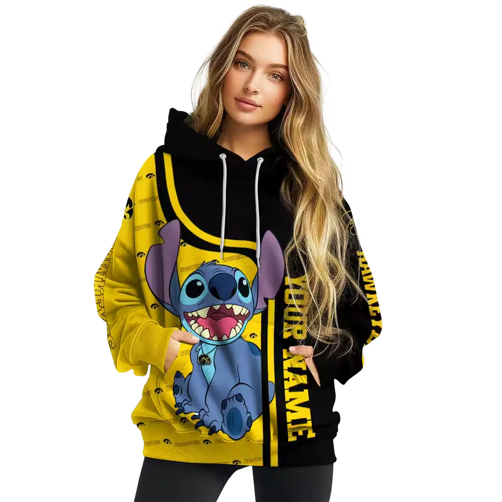 customized iowa hawkeyes stitch black hoodie high quality customized iowa hawkeyes stitch black hoodie high quality