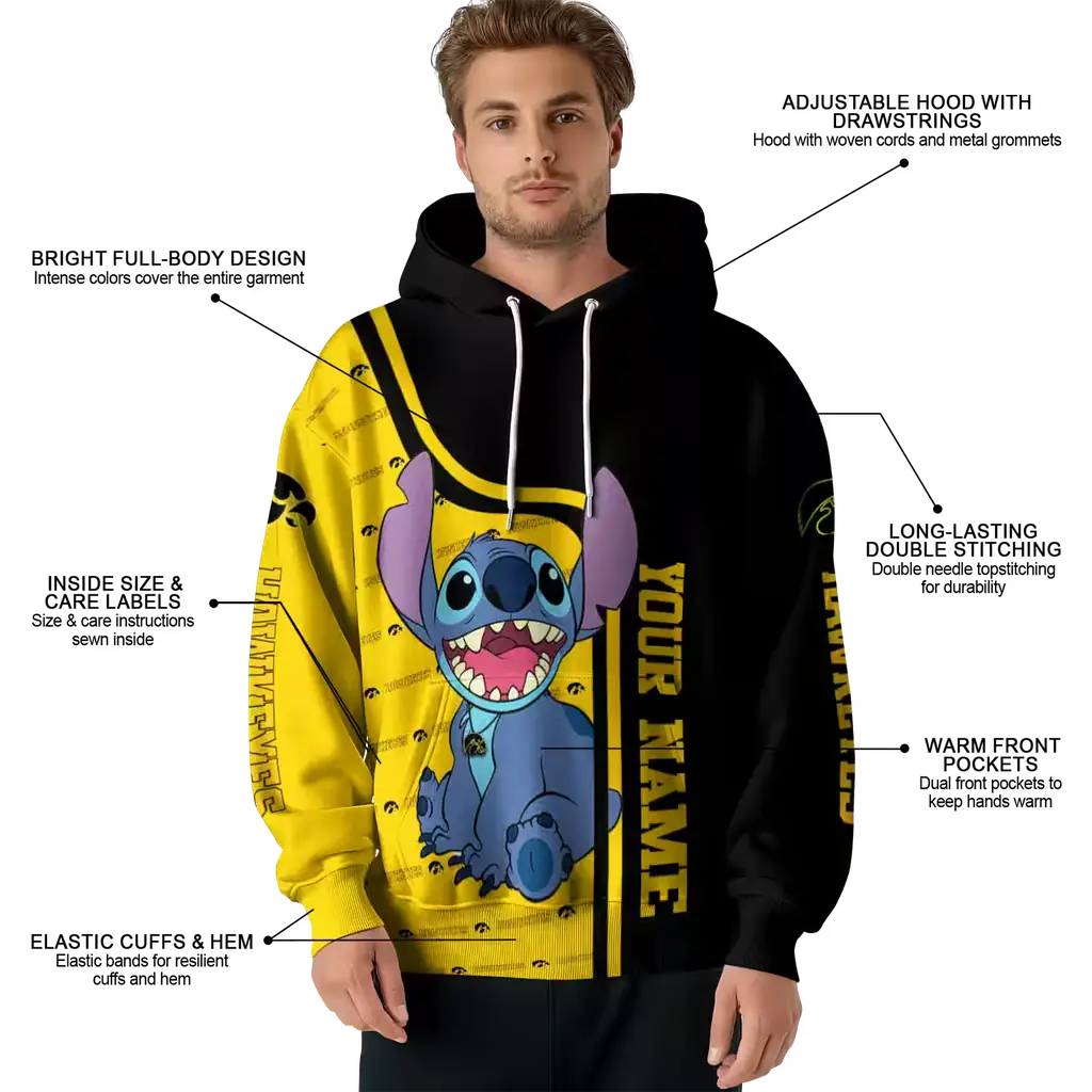 customized iowa hawkeyes stitch black hoodie latest model customized iowa hawkeyes stitch black hoodie latest model