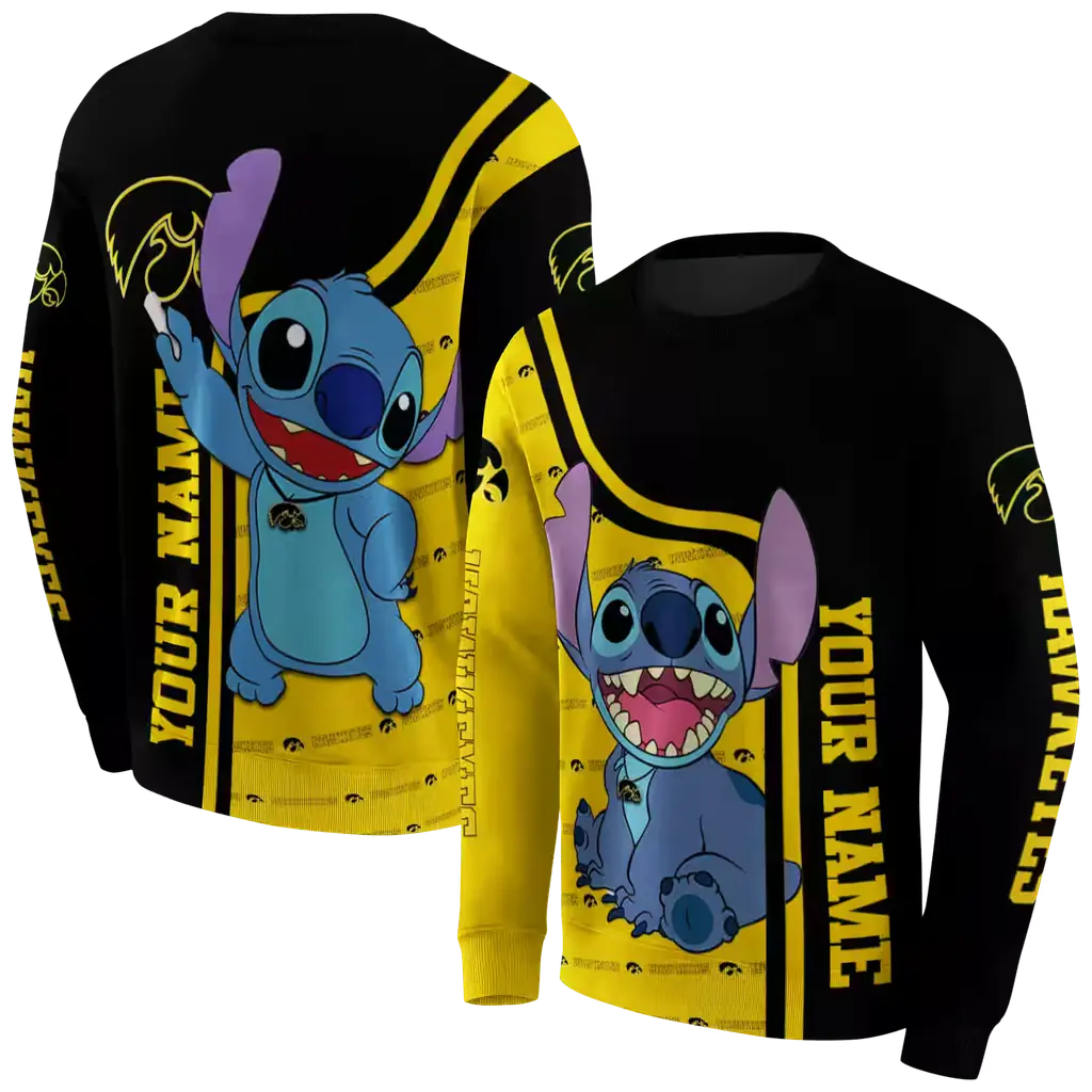 customized iowa hawkeyes stitch black hoodie premium grade customized iowa hawkeyes stitch black hoodie premium grade