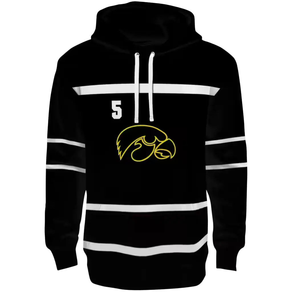 customized iowa hawkeyes striped pattern black hoodie best selling customized iowa hawkeyes striped pattern black hoodie best selling