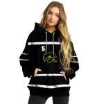 customized iowa hawkeyes striped pattern black hoodie best selling