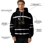 customized iowa hawkeyes striped pattern black hoodie best selling