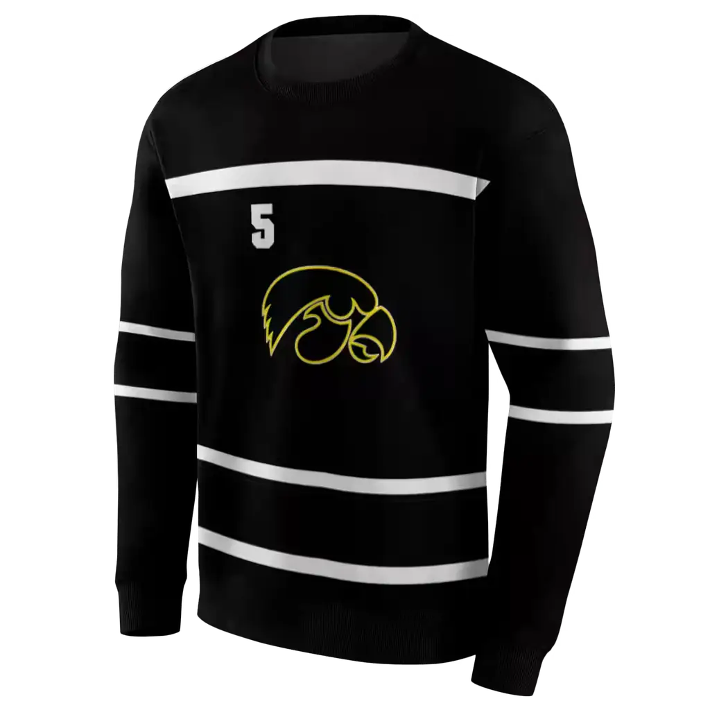 customized iowa hawkeyes striped pattern black hoodie new arrival customized iowa hawkeyes striped pattern black hoodie new arrival