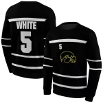 customized iowa hawkeyes striped pattern black hoodie best selling