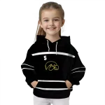 customized iowa hawkeyes striped pattern black hoodie best selling